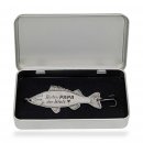 Anglergeschenk mit Gravur "Bester Papa der Welt" Geschenk für Angler Glücksfisch