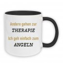 Angler Tasse mit Spruch "Therapie Angeln"...