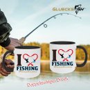 Angler Tasse mit Spruch "I love fishing"...
