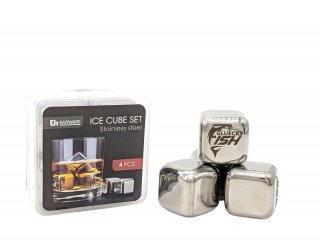 Personalisierte Edelstahl Eiswürfel – 4er Set mit Wunschgravur