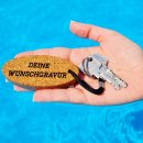 SchwimmenderSchwimmender Kork-Schlüsselanhänger mit Wunschgravur