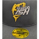 Angel Cap Gluecksfish Snapback Angler Mütze schwarz-gold