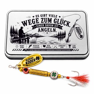 Anglergeschenk mit Gravur "Es gibt viele Wege zum Glück - angeln"