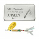 Anglergeschenk mit Gravur "Stress entsteht... Petri...