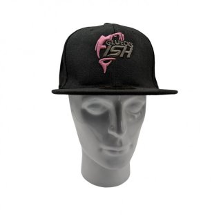 Fishing Cap Gluecksfish Snapback Angler Mütze schwarz-gold rosa