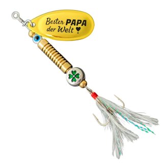 Angelköder Glücks-Spinner "Bester Papa der Welt"