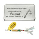 Anglergeschenk Set Metallbox mit Glücks Spinner...