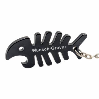 Angler Schlüsselanhänger mit Namen – Fisch Anhänger mit Gravur