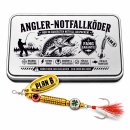 Angler Notfallbox "Plan B" mit Glücks-Spinner & Lasergravur | Anglergeschenk
