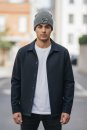 Gluecksfish Winter Beanie – Warme Beechfield Mütze mit Logo Unisex 4 Farben grau