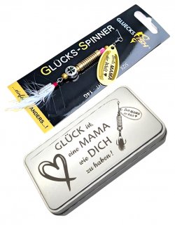 Anglergeschenk mit Gravur "Für Mama" Geschenk für Angler Glücksfisch